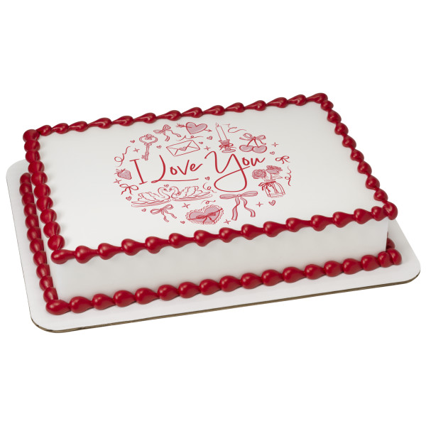 I Love You PhotoCake® Edible Image®