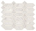 Castellina White And Gray 15×13 Linear Hex Mosaic Polished