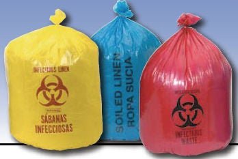 Colonial Bag Biohazard Waste Bag, 45 gallon Capacity, 37 x 50 Inch