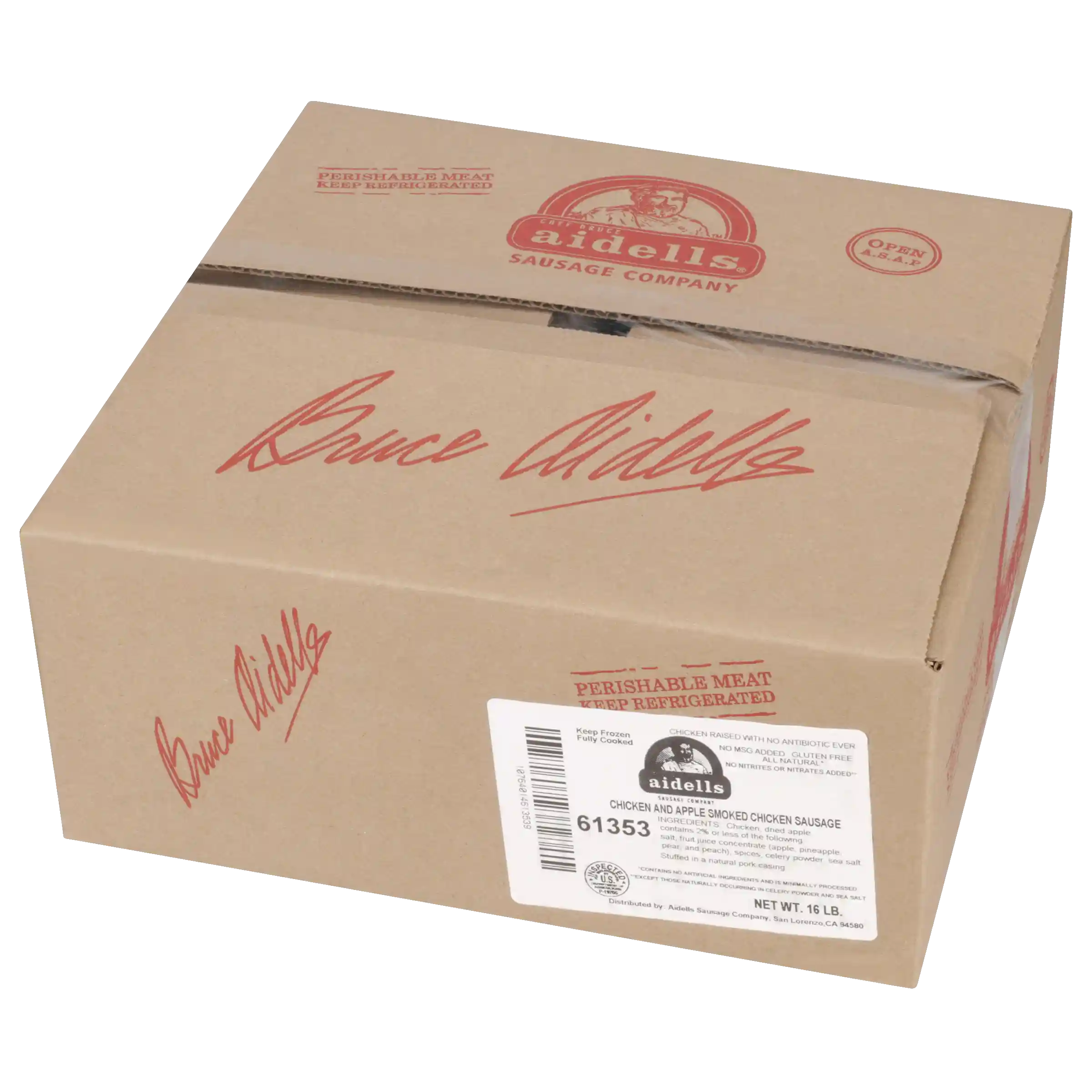 Aidells® Fully Cooked Smoked Chicken and Apple Chicken Sausage Links, 4 oz, 64 Links per Case, 16 Lbs, Frozen_image_41
