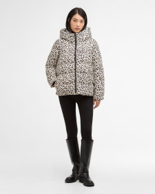 Piumino Olivios con stampa Jasmine Leopard Print