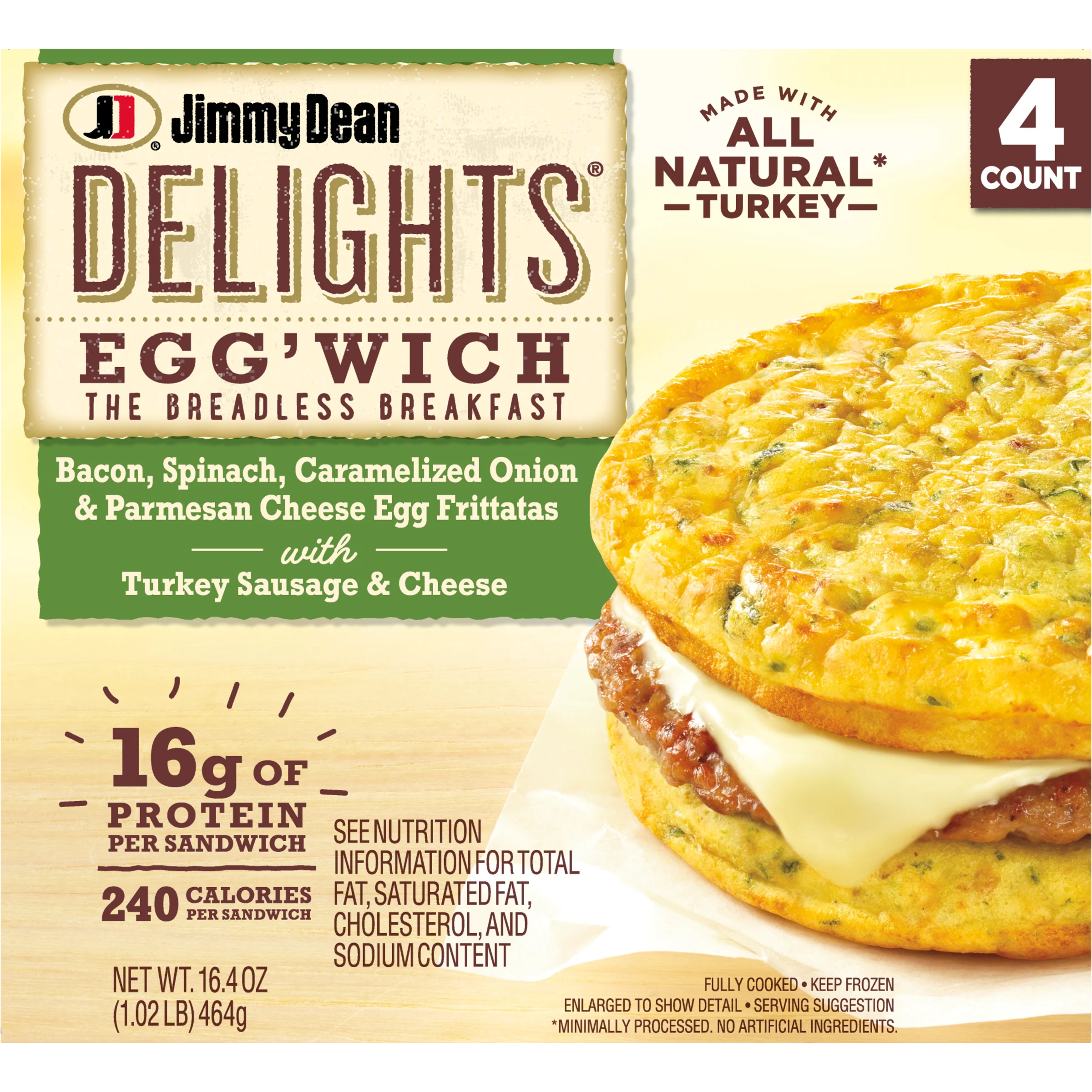 Delights Turkey Sausage and Cheese Egg'wich