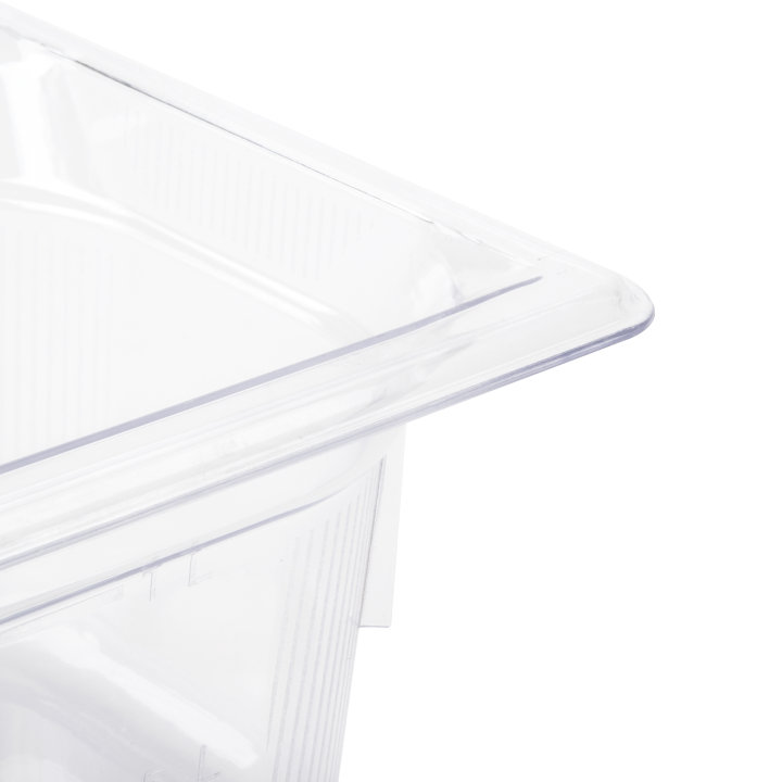 Sixth-size 4-inch-deep Super Pan® clear low-temperature plastic pan