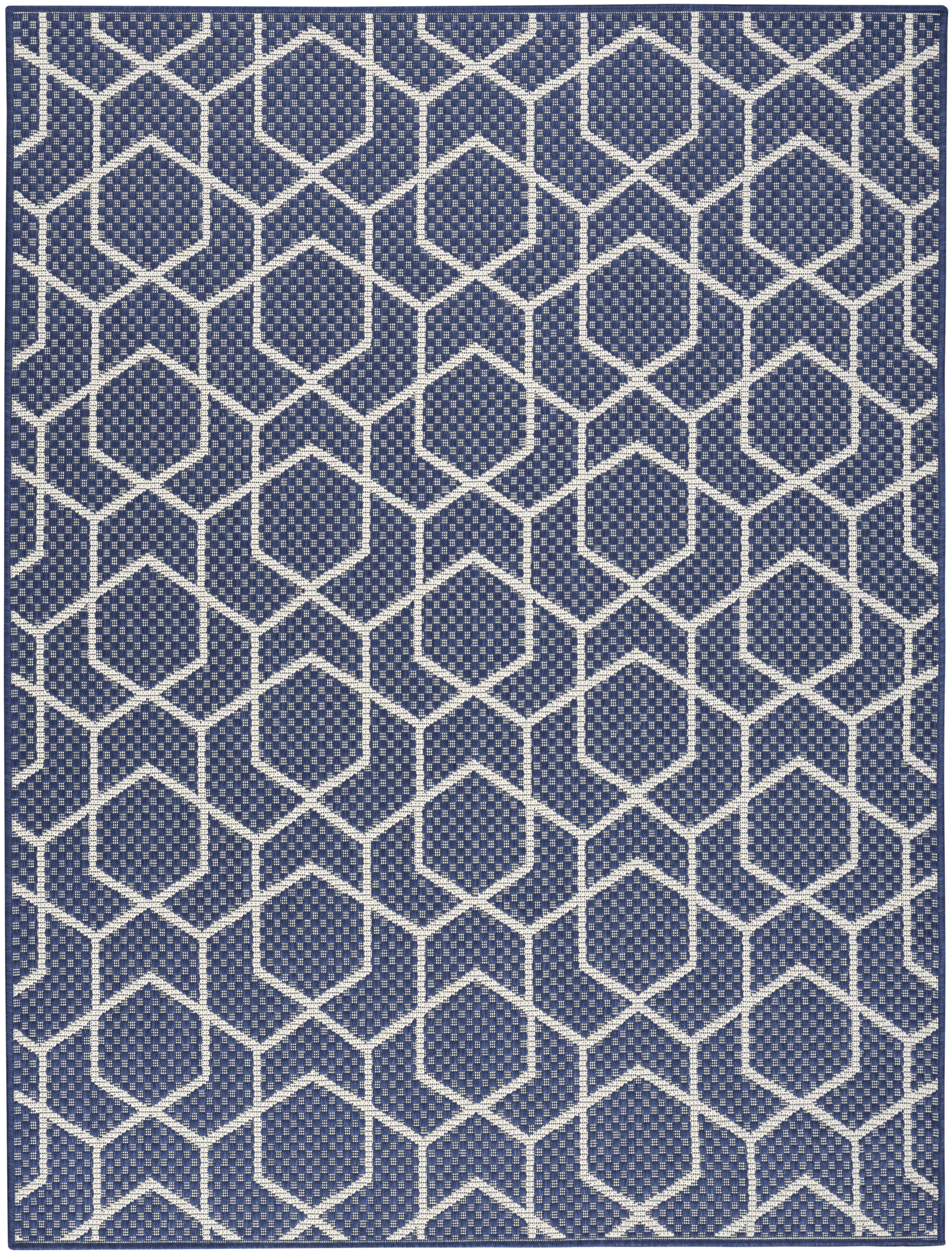 Nourison Horizon Indoor/Outdoor 6' x 9' Navy Modern Rug