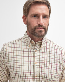 Sporting Regular Long-Sleeved Shirt Red-Khaki