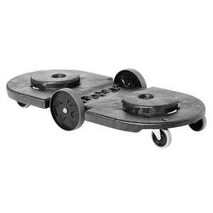 Rubbermaid Commercial, BRUTE, Tandem, Black, Receptacle Dolly