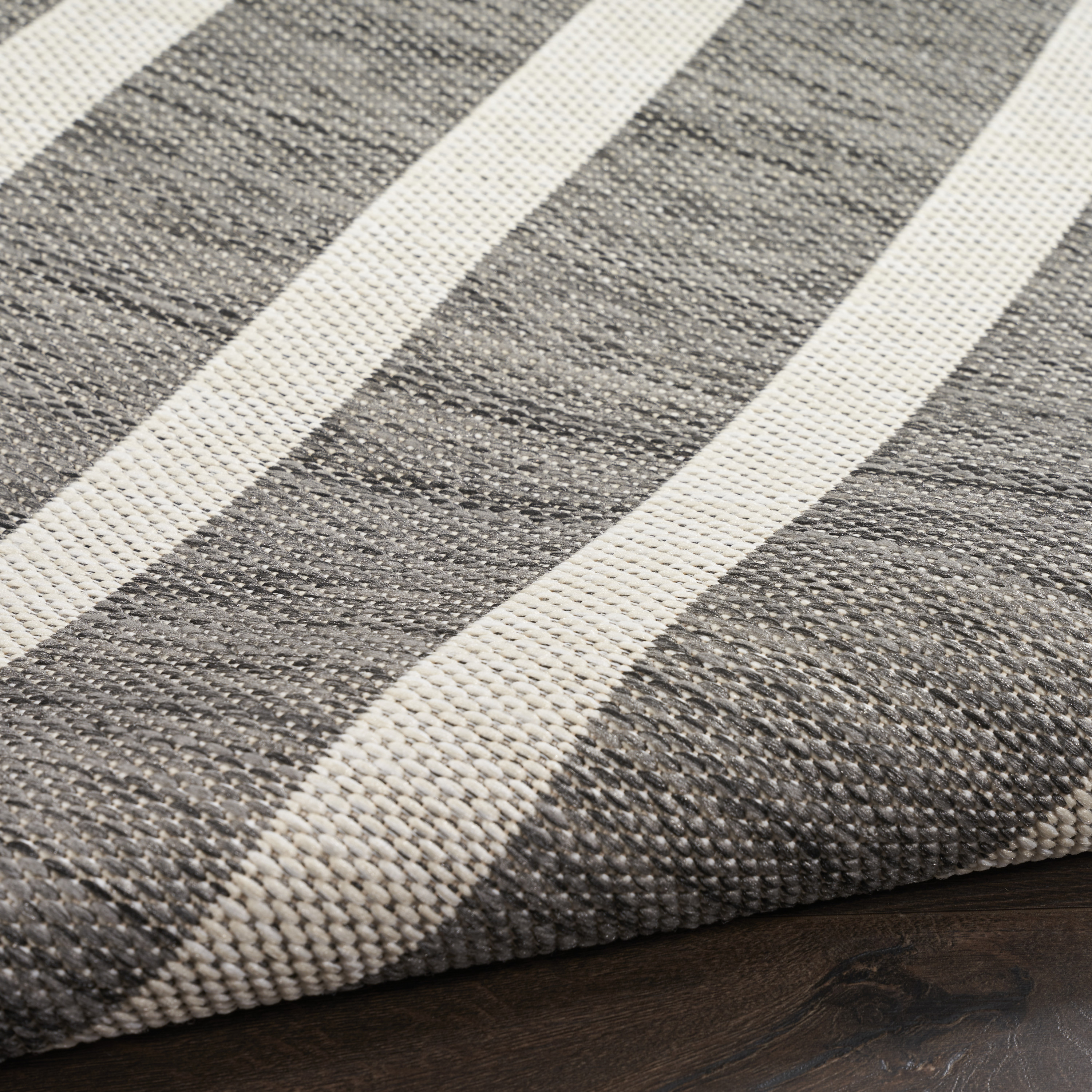 Nourison Positano 6' x 9' Charcoal Ivory Modern Rug