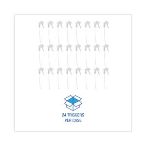 Boardwalk, Trigger Sprayer 250, 8" Tube, Fits 16-24 Oz Bottles, White