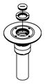 RC9AM2TC Series Poke-Thru Assembly Furniture Feed Scrub Water Gasket Included Black