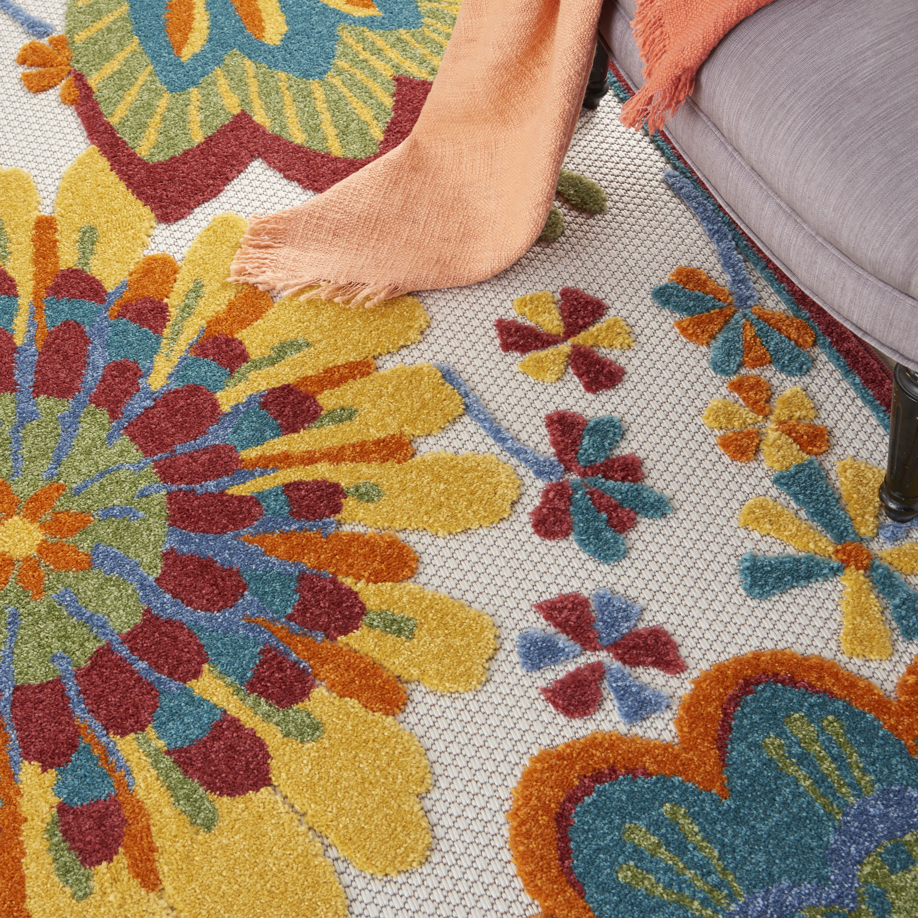 Nourison Aloha 6' x 9' Multicolor Contemporary Rug
