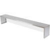 76-inch Servewell® stainless steel single-deck overshelf with cafeteria-style breath guard
