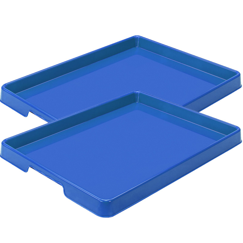 Washable Activity and Art Tray, Fits 9 x 12-Inch Paper, Blue, 2-Pack