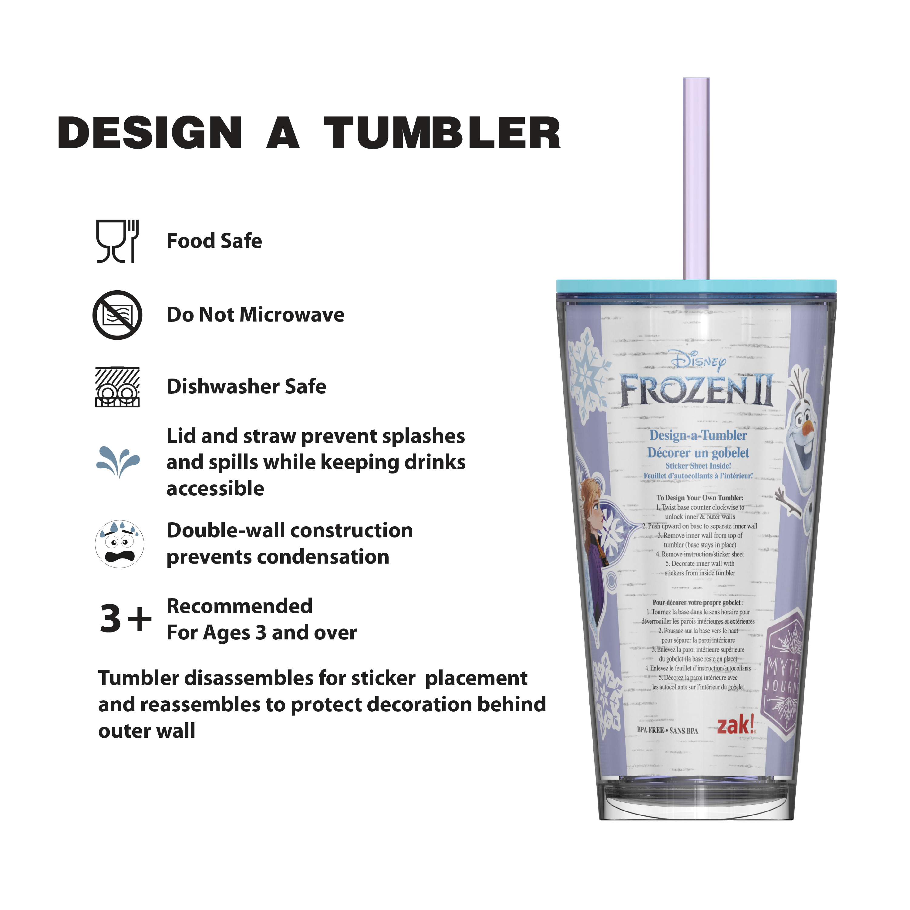Disney Frozen 2 Movie Kid’s Tumbler, Anna, Elsa and Friends, 2-piece set slideshow image 7 Disney Frozen 2 Movie Kid’s Tumbler, Anna, Elsa and Friends, 2-piece set slideshow image 7