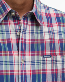 Clifton Madras Relaxed Long-Sleeved Shirt Classic Red