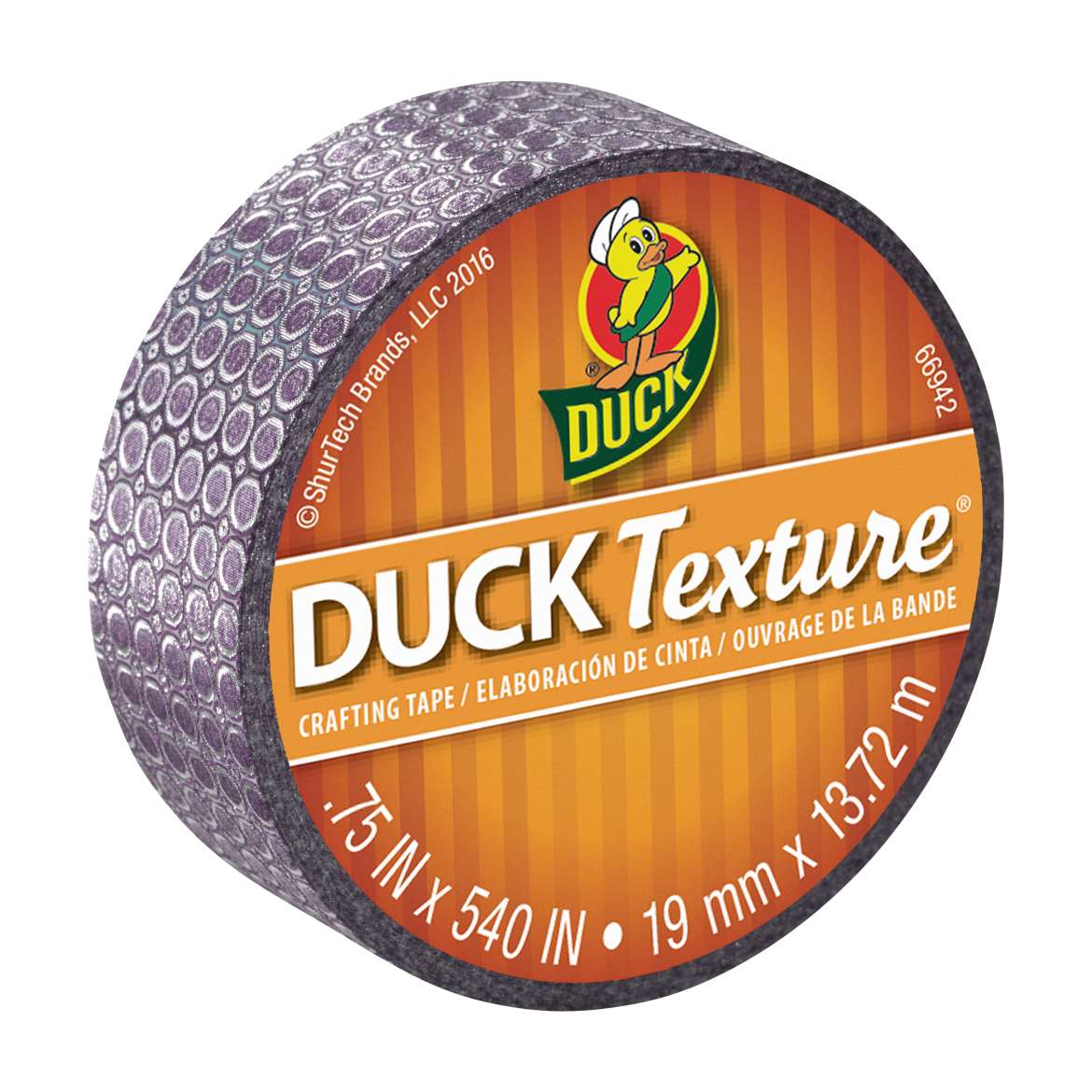 Duck Texture® Crafting Tape - Purple Dot, 0.75 in. x 15 yd. Image