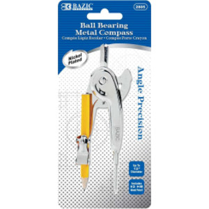 Metal Ball Bearing Compass with #2 Wood Pencil