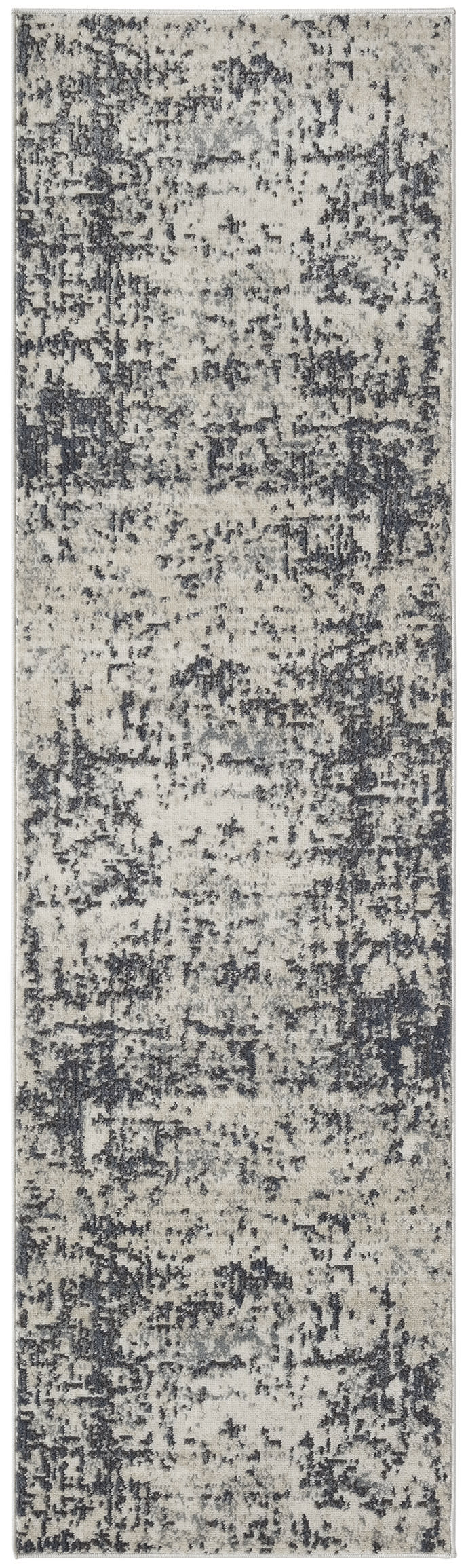Nourison Quarry 2'2" x 10' Ivory Grey Modern Indoor Rug