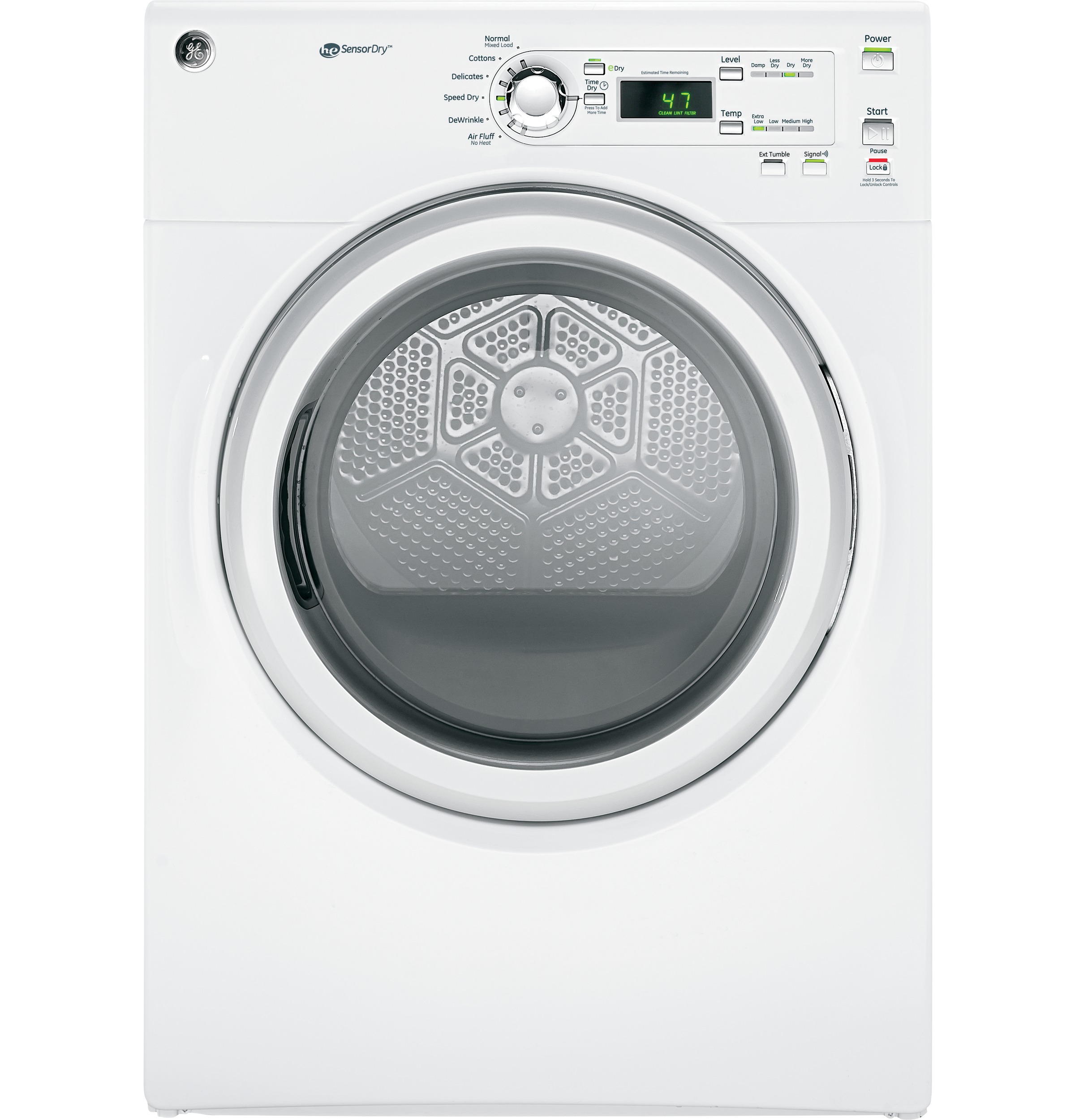 GE® Long Vent 7.0 cu. ft. capacity electric dryer
