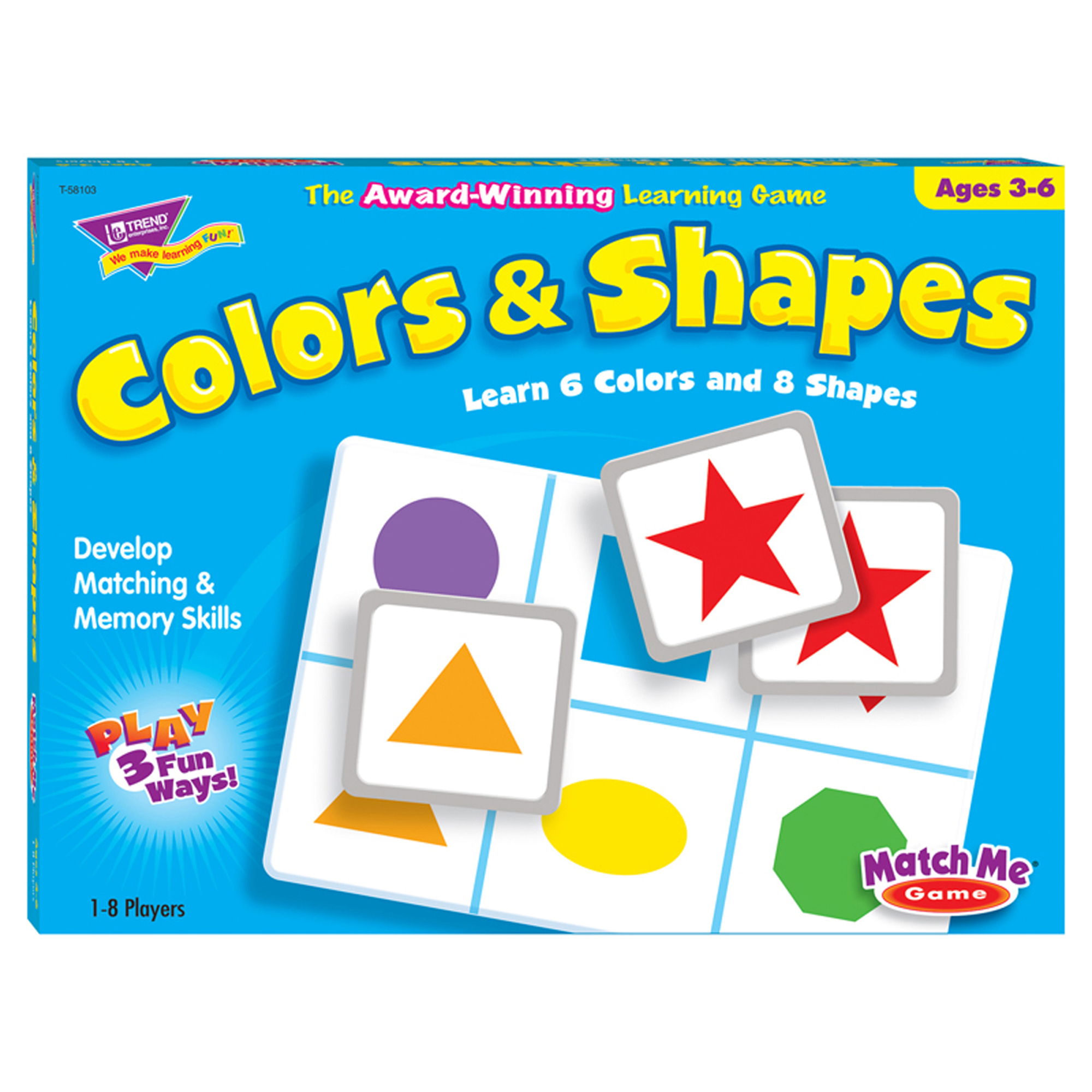 TREND Colors & Shapes Match Me Games
