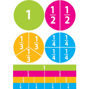 Math Die-Cut Magnets, Beginning Fractions