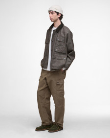 Giacca in lana Editor Olive Check