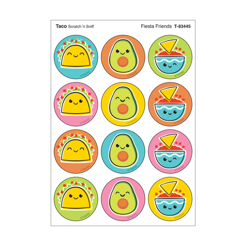 Fiesta Friends, Taco scent Scratch 'n Sniff Stinky Stickers®, Pack of 48