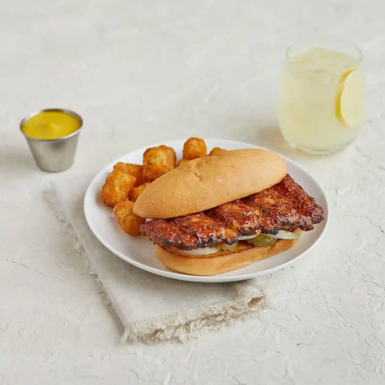AdvancePierre™ Fully Cooked Beef Rib Patties with Honey BBQ Sauce, 3.25 oz_image_2