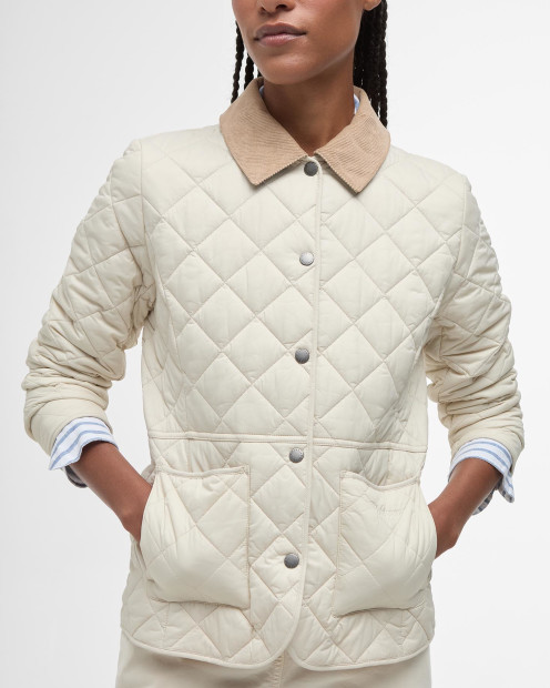 Deveron Quilted Jacket Light Pearl/Pale Pink