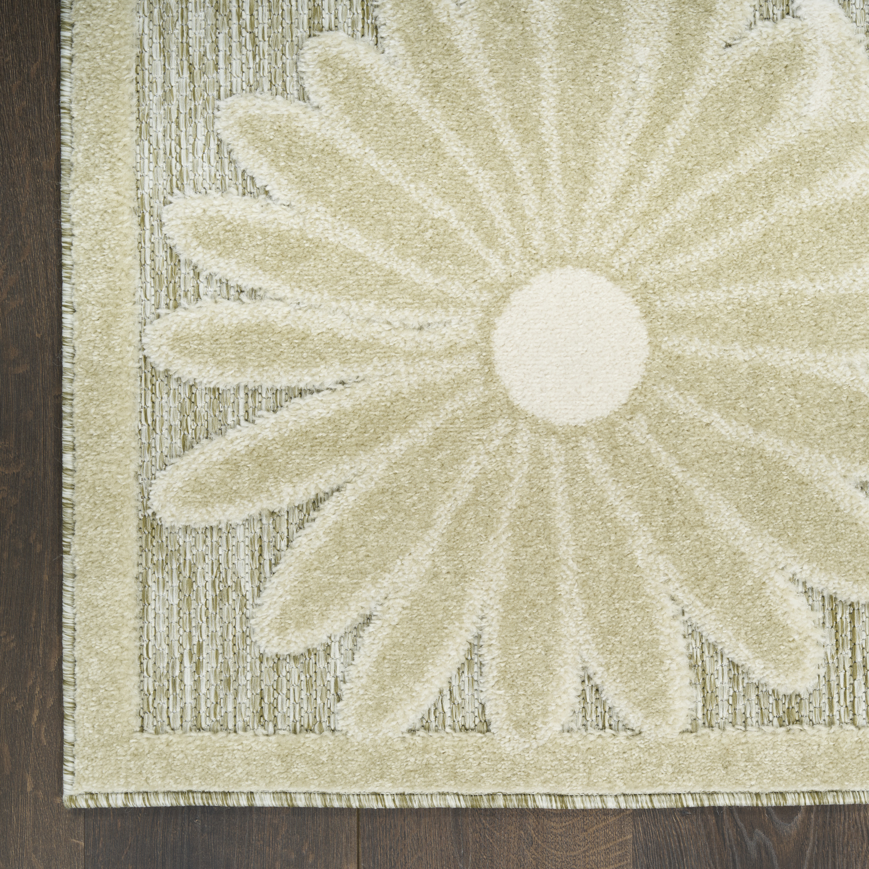 Nourison Aloha 3'6" x 5'6" Ivory Sage Outdoor Rug