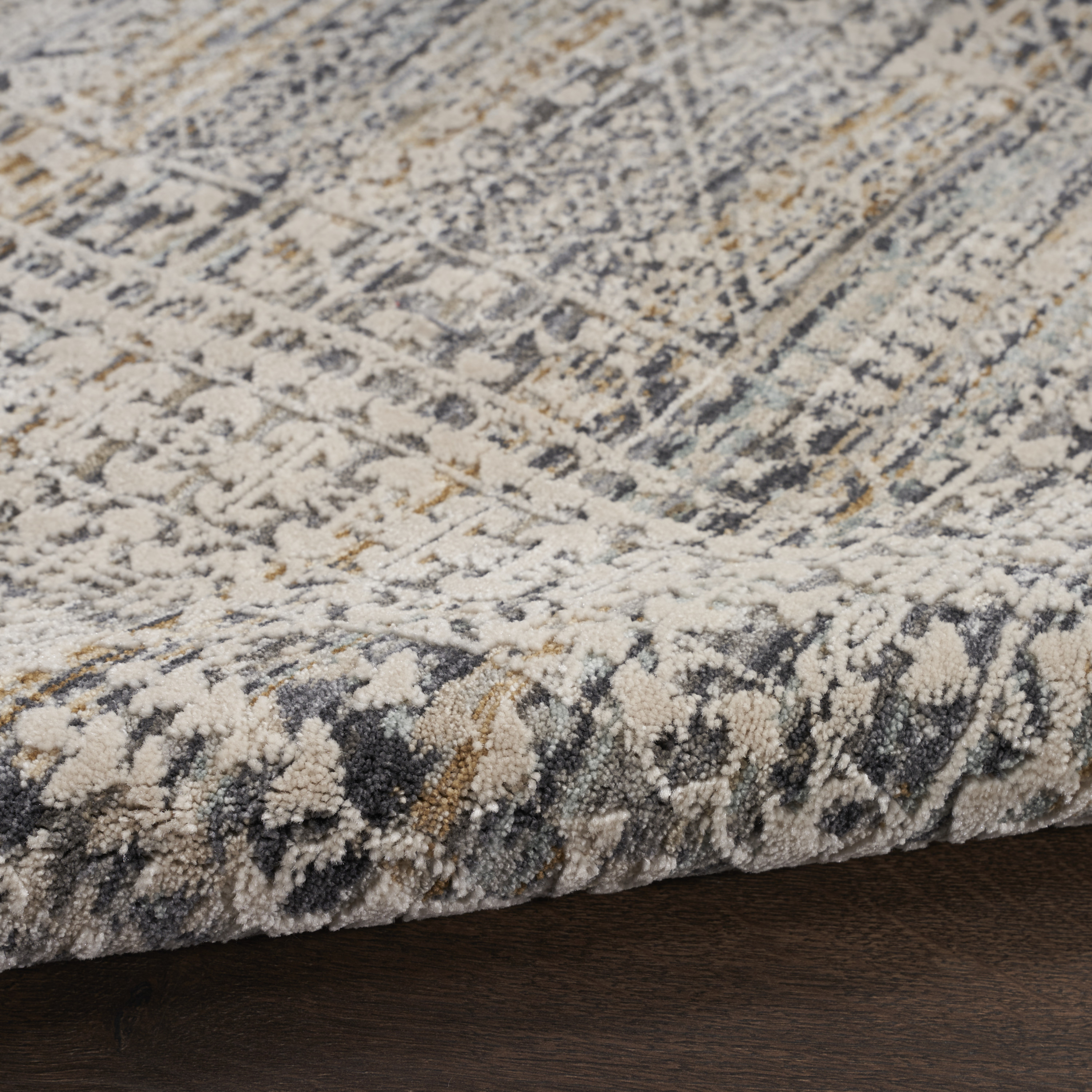 Nourison Lynx 9'10" x 13'6" Ivory Slate Vintage Indoor Rug