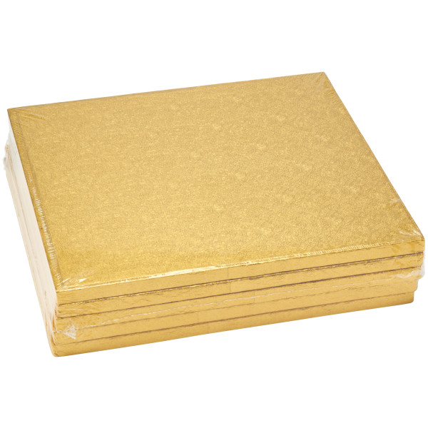 12" Square Gold Foil Cake Board