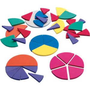 Easyshapes Foam Fraction Circles, 51 pieces