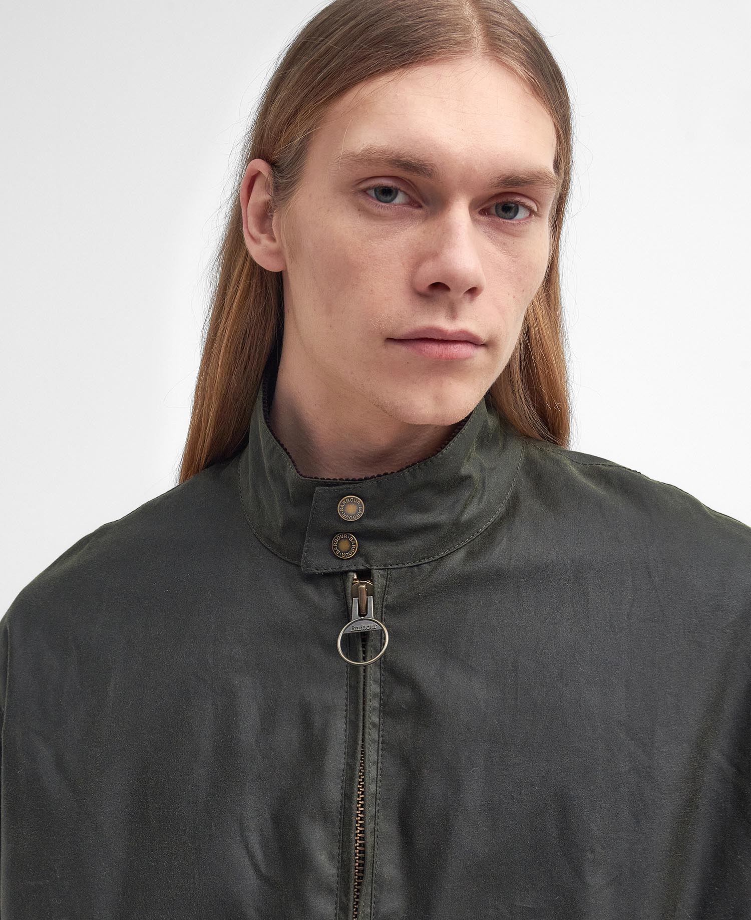 Barbour x Baracuta MA-1 Waxed Harrington Jacket image number 3