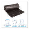 Boardwalk,  LLDPE Liner, 33 gal Capacity, 33 in Wide, 39 in High, 0.5 Mils Thick, Black