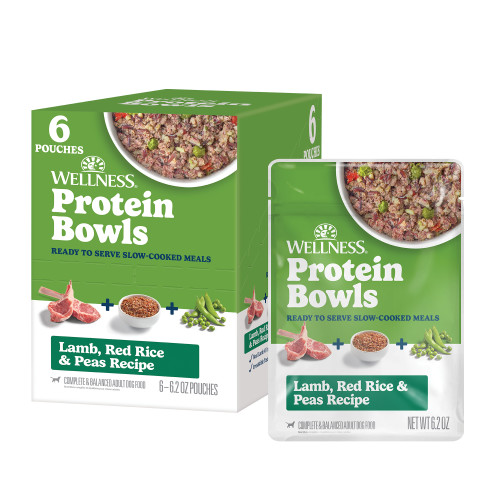 Wellness Protein Bowls Lamb, Red Rice & Peas Front packaging