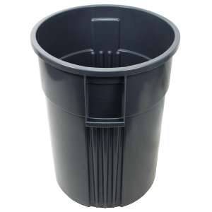 Impact, Gator Plus, 55 gal, Plastic, Gray, Round, Receptacle