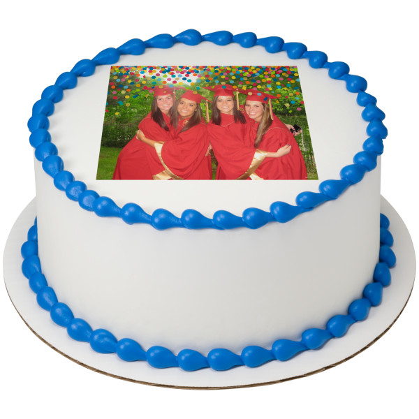 Raining Confetti PhotoCake® Edible Image® Frame