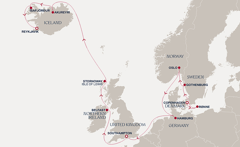 Itinerary map