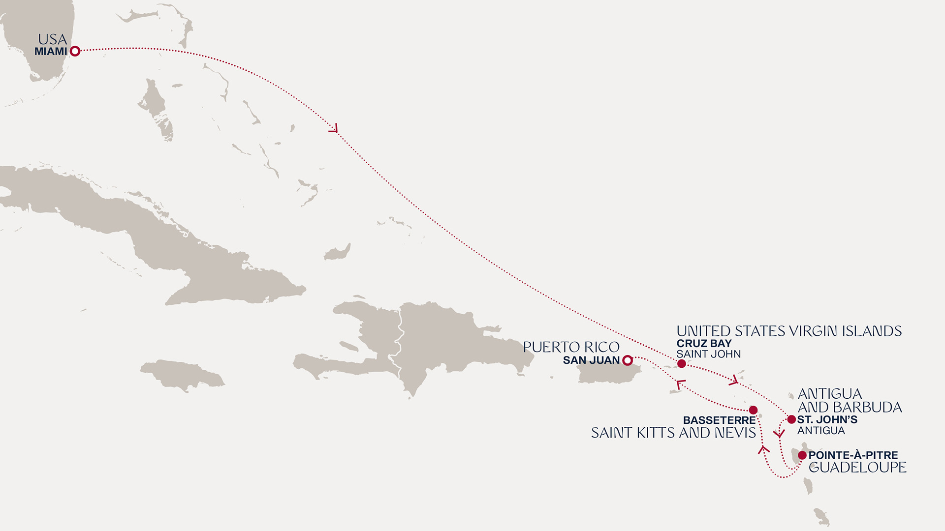 Itinerary map