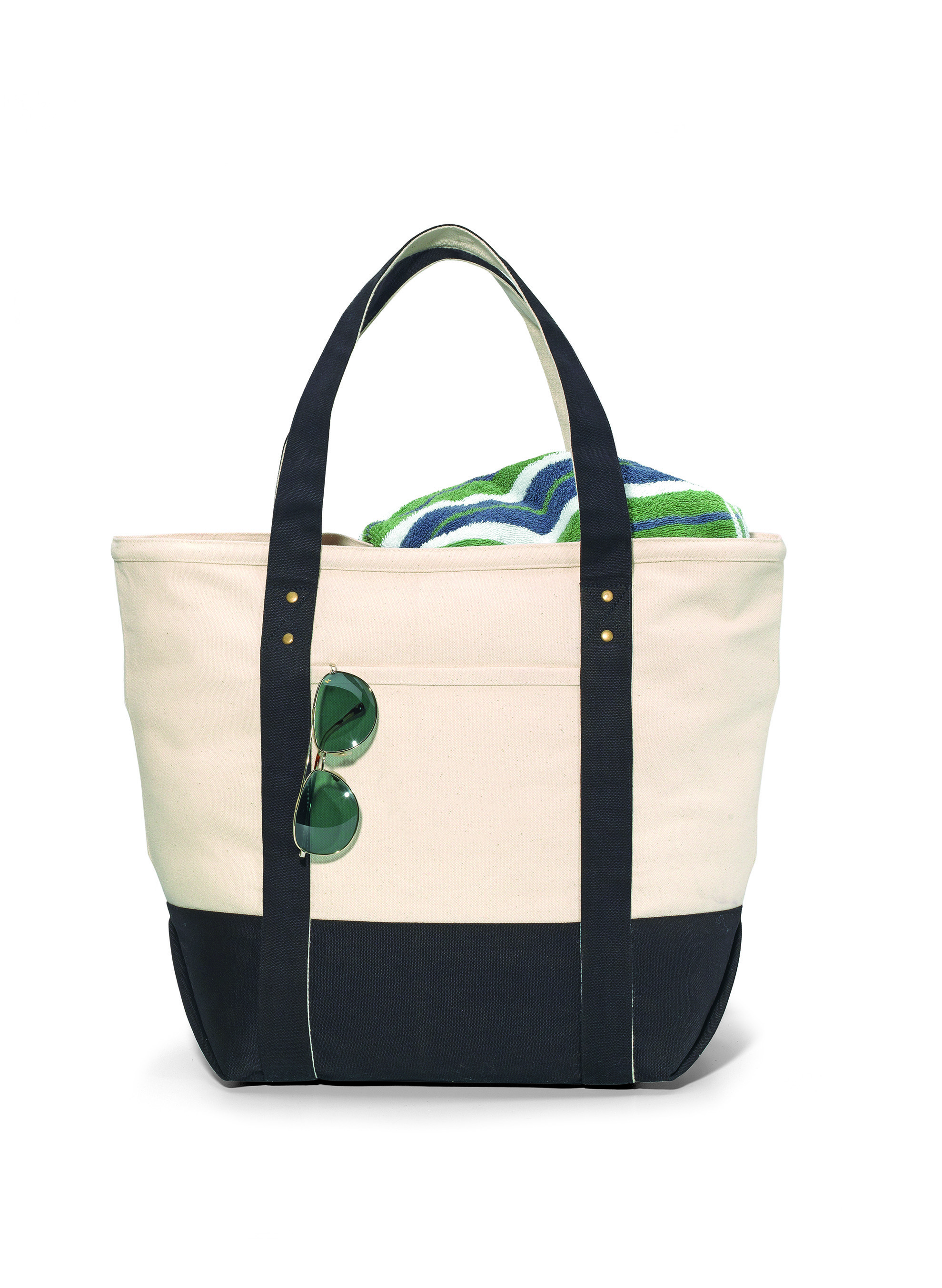 Seaside Zippered Cotton Tote-Gemline