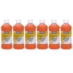 Handy Art&reg; Little Masters&reg; Washable Tempera Paint, Orange, 16 oz., Pack of 6 RPC211715-6