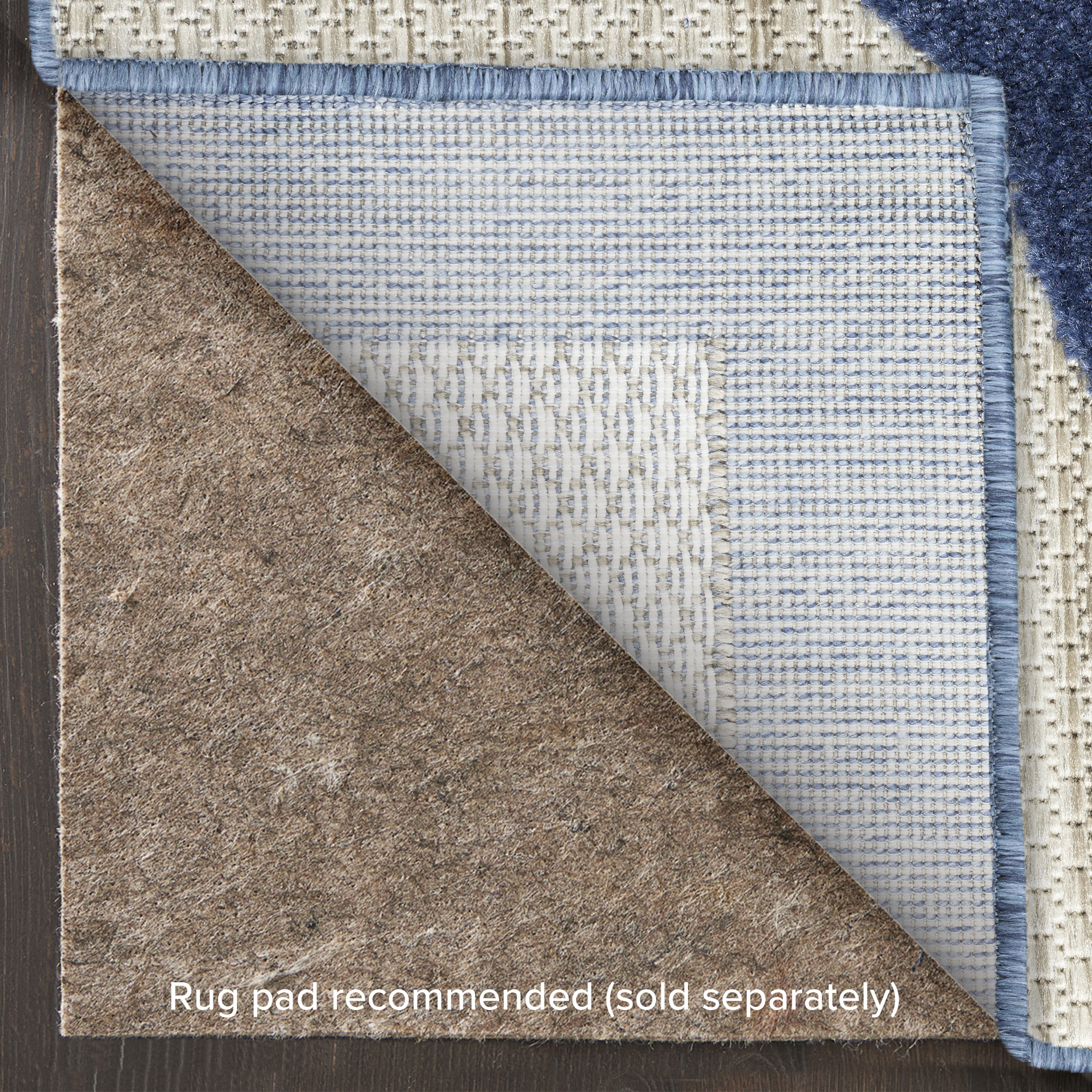 Nourison Aloha 7'10" x 10'6" Blue Grey Contemporary Rug