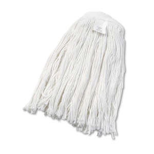 Boardwalk, Rayon Cut-End Wet Mop Head with 1" Headband, 24 oz, White