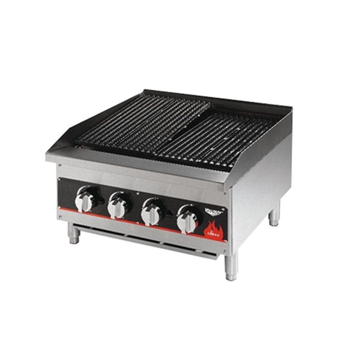24-inch Cayenne® medium-duty radiant / lava rock charbroiler