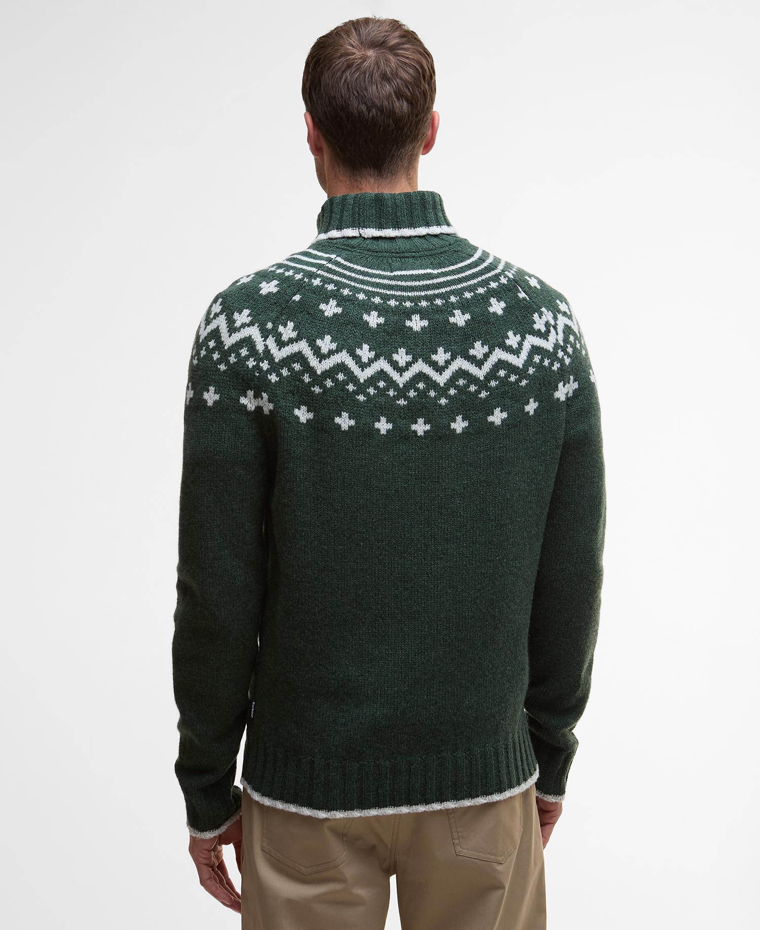 Maglione Hewton con collo alto con risvolto e motivo Fair Isle image number 2