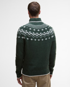 Maglione Hewton con collo alto con risvolto e motivo Fair Isle Forest