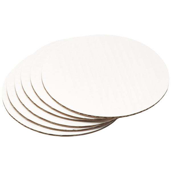 6" Round Waxed Corrugated Cake Board