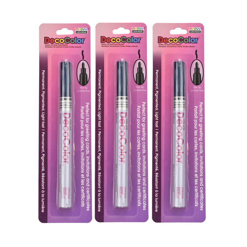 DecoColor® Paint Marker, Fine Tip, 200-S, Ultramarine #50, Set of 3