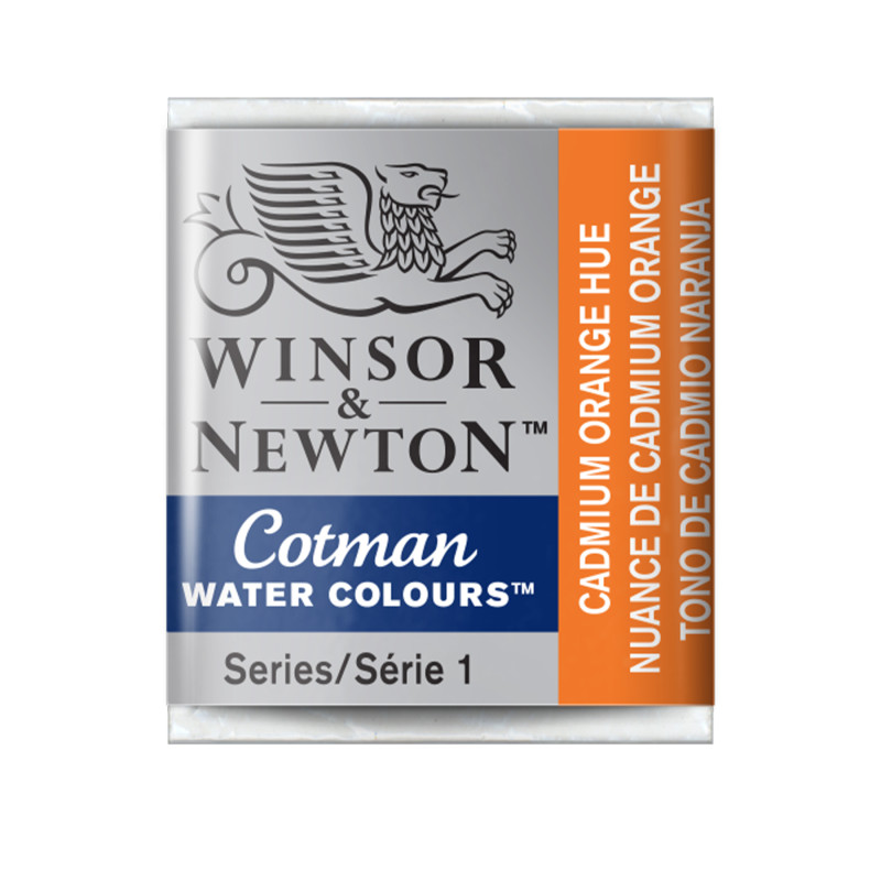 Cotman Watercolor Paint, Half Pan, Cadmium Orange Hue