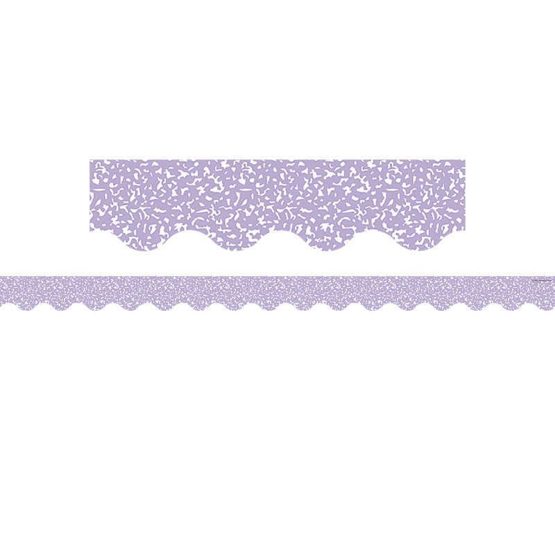 Composition Purple Scalloped Border Trim, 35 Feet